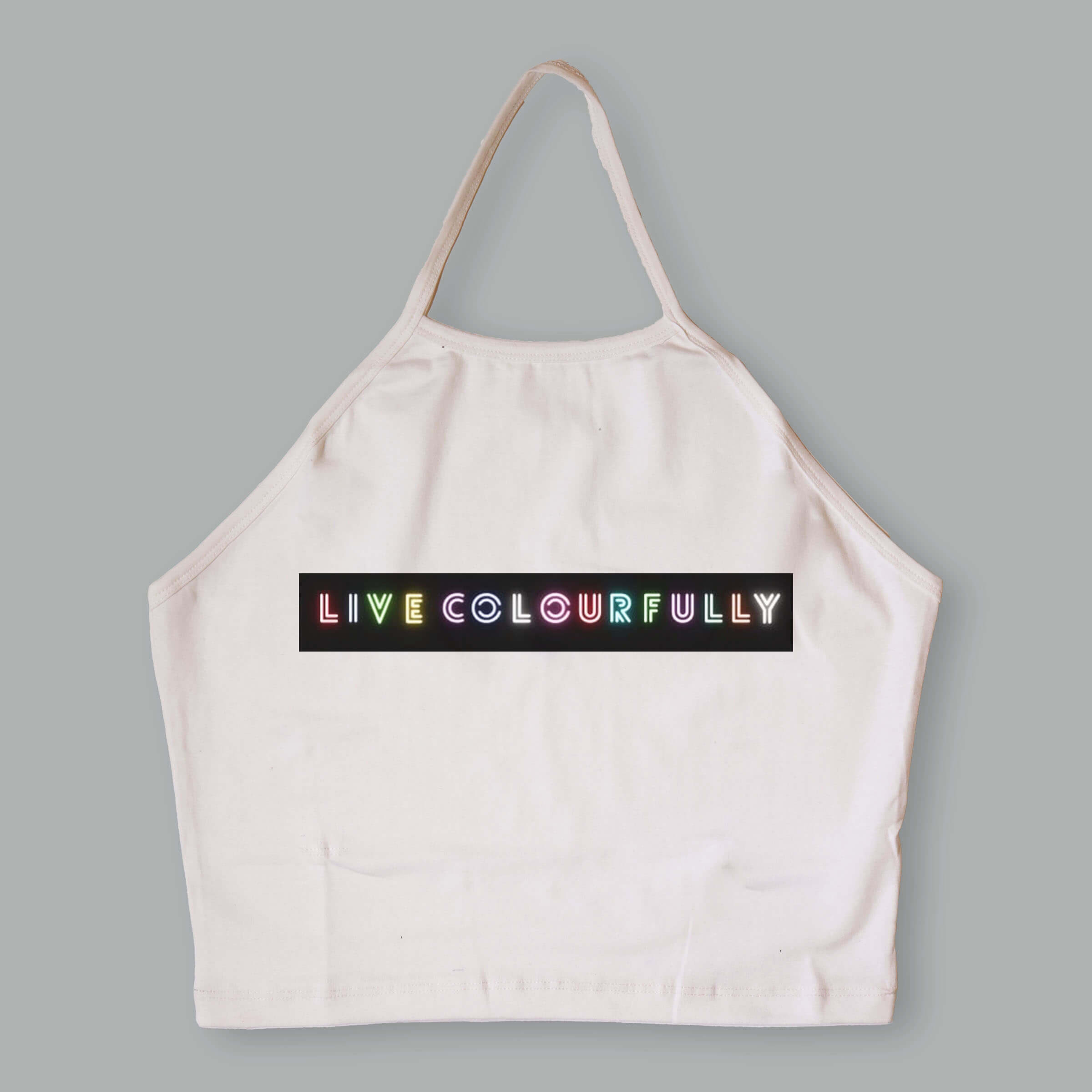 Live Colourfully Halter Neck