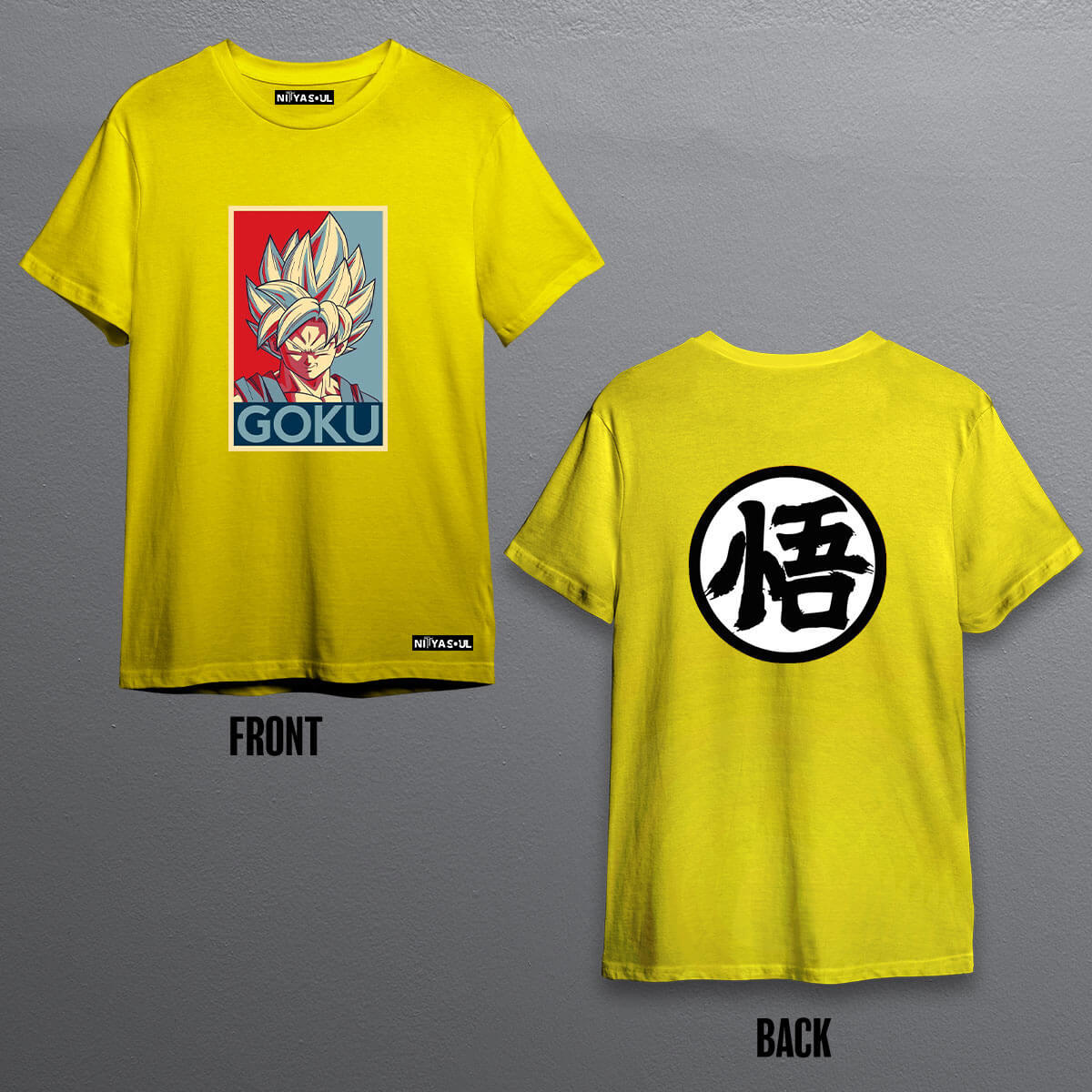 Goku T-shirt – Yellow, S